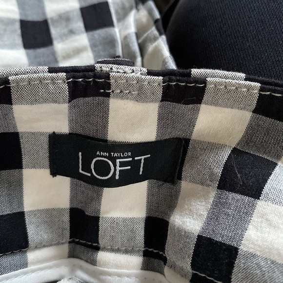 Ann Taylor LOFT Black & White Gingham Checkered Pants - Picture 5 of 5